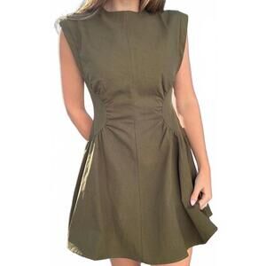 NEW MINT EXCLUSIVES stella a-line mini dress in olive